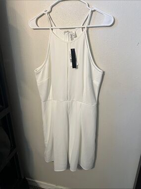 Speechless White Halter Mini Dress